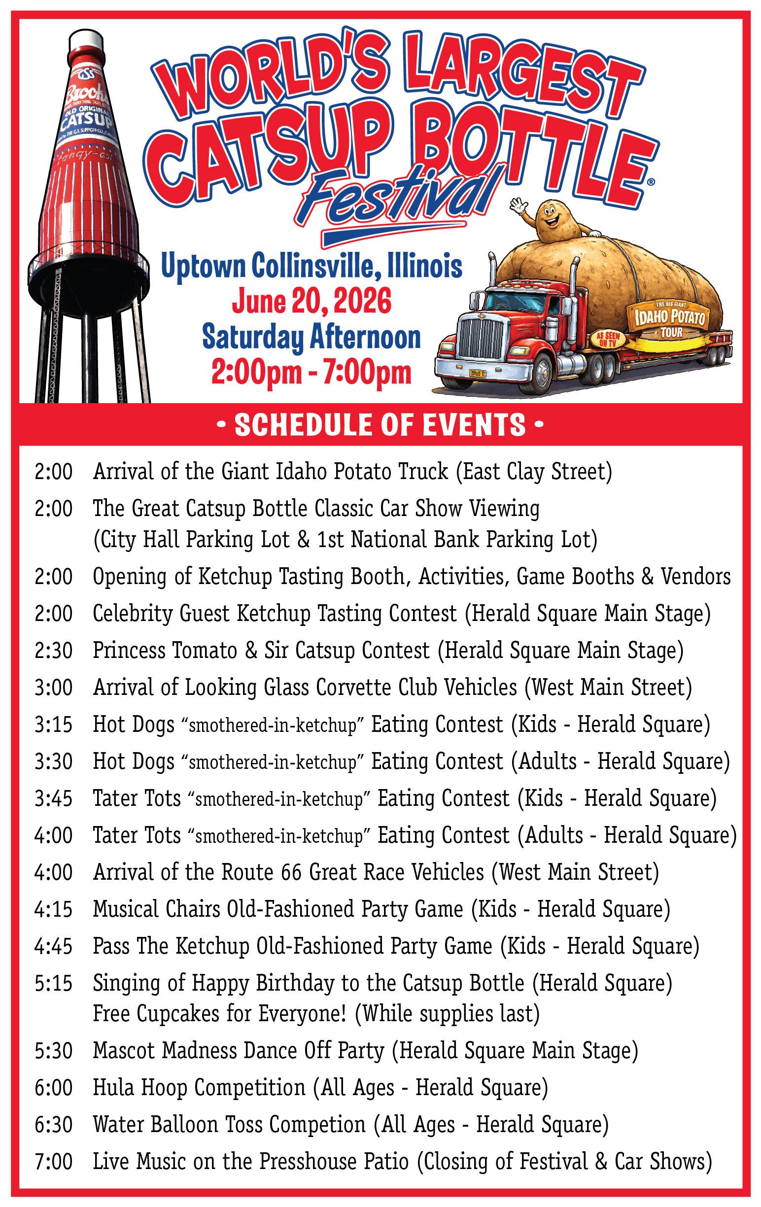 2026 Festival Schedule of Events