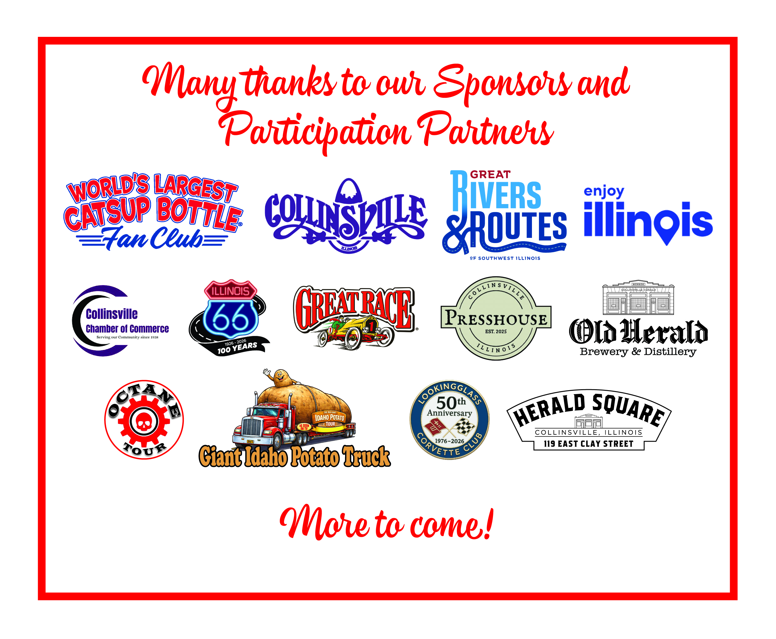 2026 Catsup Bottle Festival Sponsors
